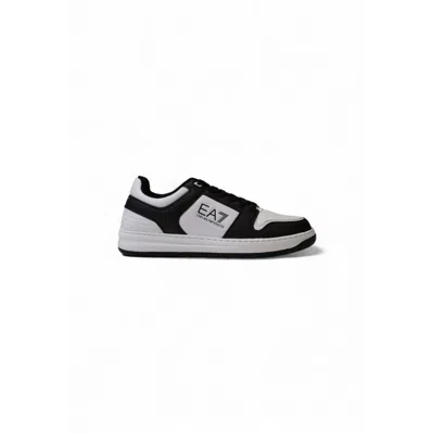 Ea7 Black And White Polyester Sneaker In Multi
