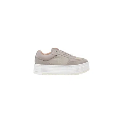 Calvin Klein Jeans Est.1978 Beige Recycled Cotton Sneaker In Gray