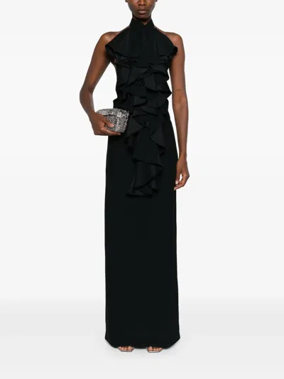 Viktor & Rolf Jabot-collar Gown In Black