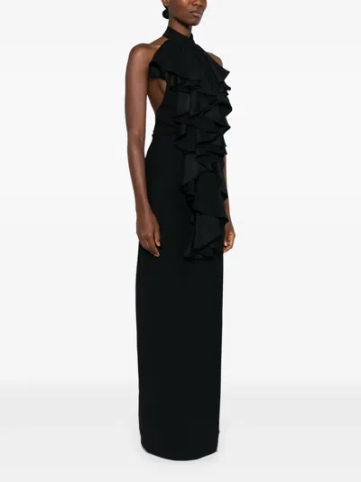 Viktor & Rolf Jabot-collar Gown In Black