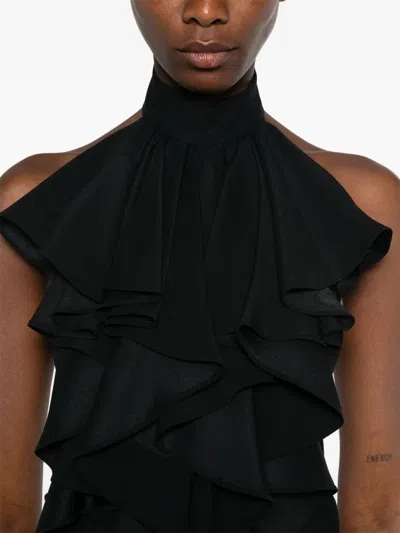 Viktor & Rolf Jabot-collar Gown In Black