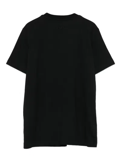 Msgm "follow The Rabbit" T-shirt In Black