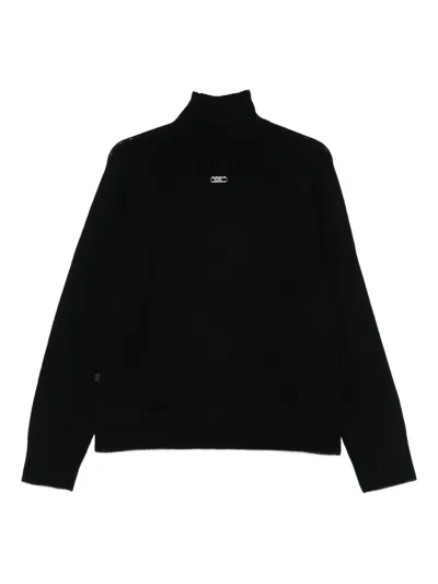Michael Kors Black Wool Turtleneck Sweater  In Black