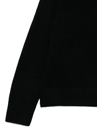 Michael Kors Black Wool Turtleneck Sweater  In Black