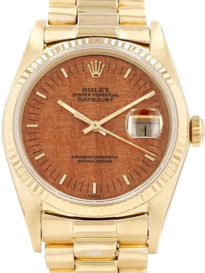 Pre-owned Rolex Datejust 36mm In Gold