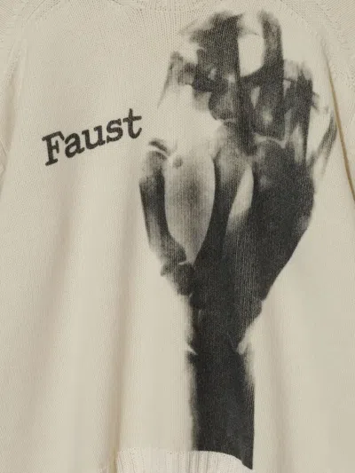 Undercover Asymmetric Hem Graphic Print Sweater In Multi