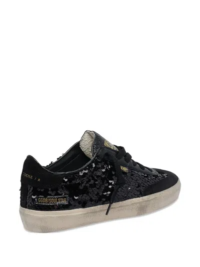 Golden Goose Synthetic Fabric And Leather Running Sneakers In Black