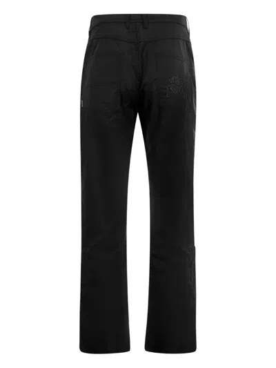 Pleasures X Daft Punk Embroidered Straight-leg Trousers In Black