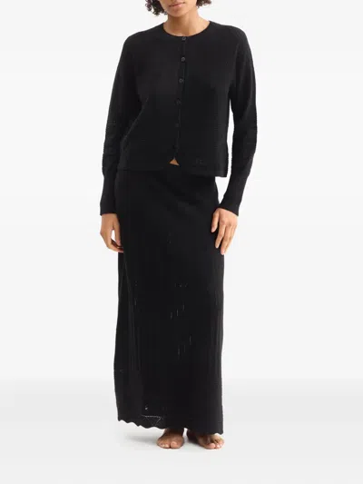 Eres Trio Button Cardigan In Black