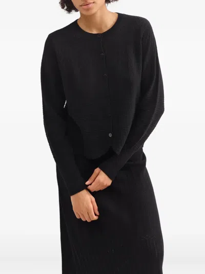 Eres Trio Button Cardigan In Black