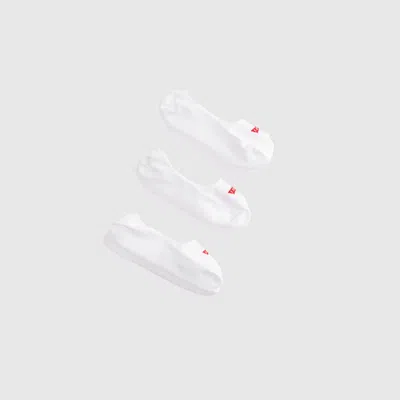 Levi's Mid Rise Footie Socks (3-pack) In White
