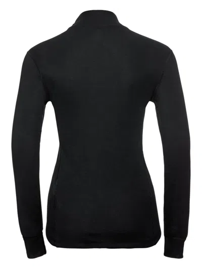 Odlo Mock-neck Base-layer Top In Black
