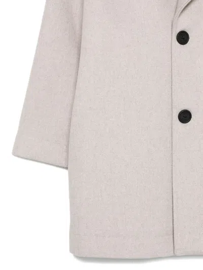 Msgm Three-button Lapel Coat In Neutral
