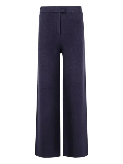 Blugirl Knit Trousers Jacquard In Blue