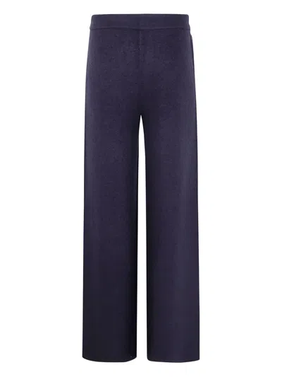 Blugirl Knit Trousers Jacquard In Blue