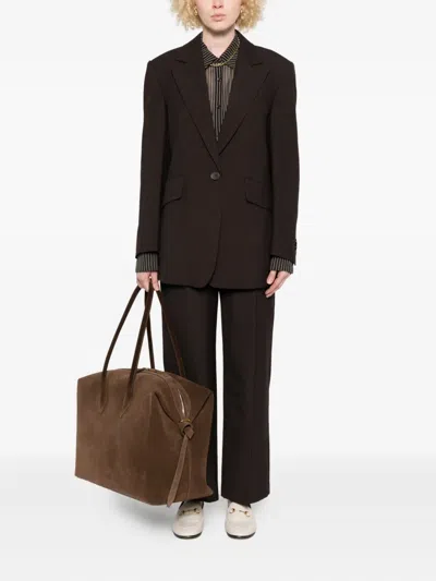 Low Classic Single-button Blazer In Brown