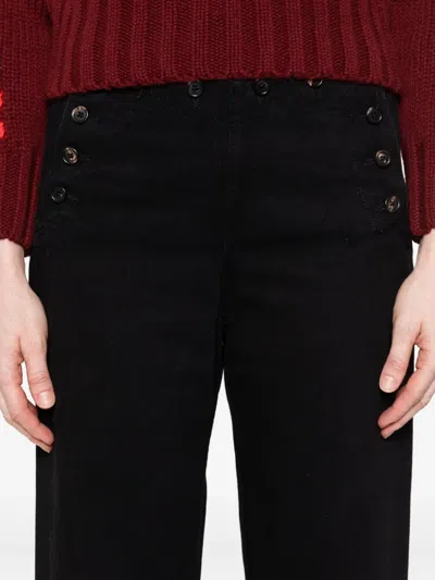 Bode Button-detailed Jeans In Black