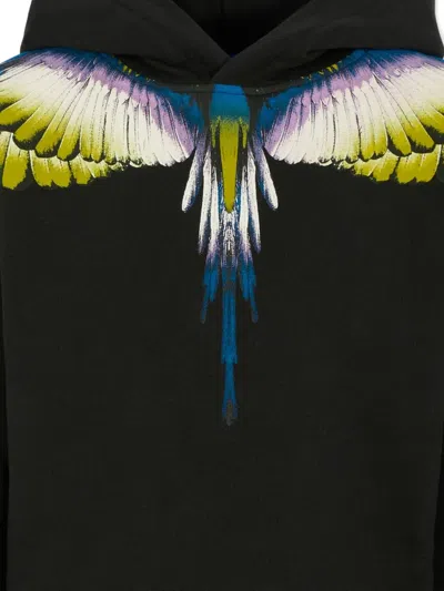 Marcelo Burlon County Of Milan Black Sweatshirt For Boy With Wings In Black