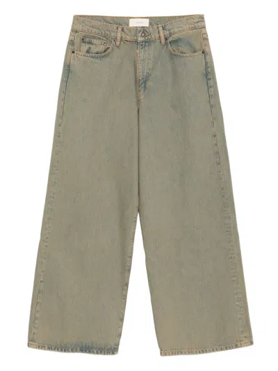 Jeanerica Denim Wide-leg Jeans In Green