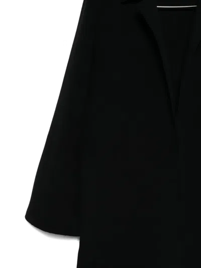Alberta Ferretti Longline Coat Featuring Notched Lapels In Black
