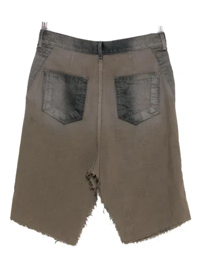 Rick Owens Slivered Midi Skirt In Gray