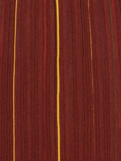 Gabriela Hearst Celeano Pinstripe Knit Midi Skirt Burnt Sienna Merino Wool In Brown