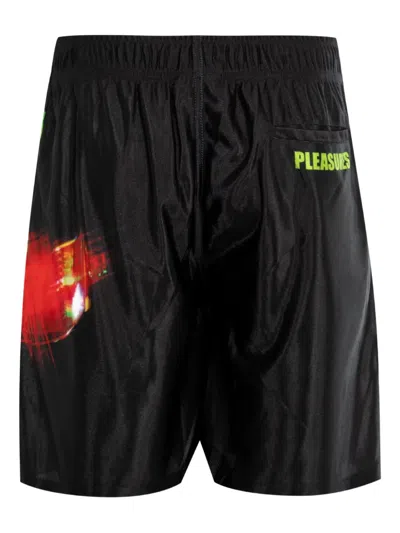 Pleasures X Daft Punk Graphic Track Shorts In Black