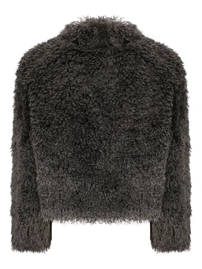 Stand Studio Zaylee Zip-up Oversized Jacket In Black