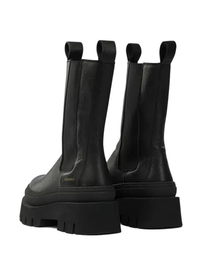 Copenhagen Elastic-panel Platform Boots In Black
