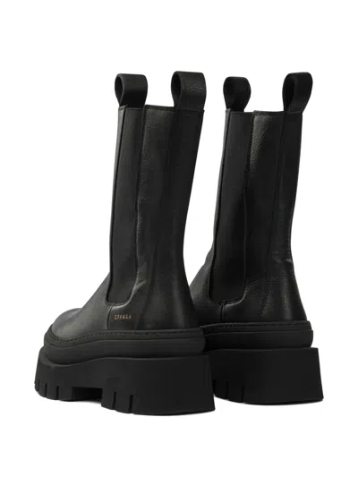 Copenhagen Elastic-panel Platform Boots In Black
