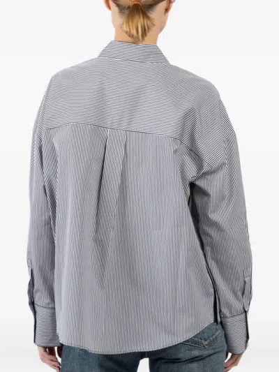 Arlo Mott Striped Button-down Shirt In Gray