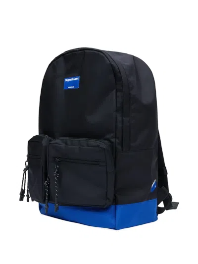 Ader Error Two-tone Front-pocket Backpack In Black