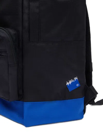 Ader Error Two-tone Front-pocket Backpack In Black