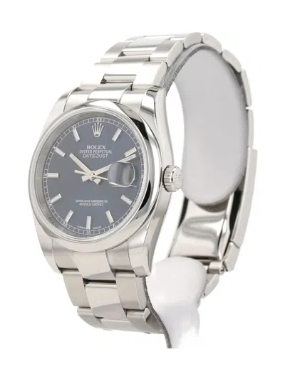 Pre-owned Rolex Datejust 36mm In Silver