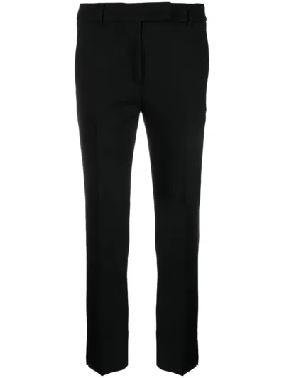Incotex Straight-leg And Mid-rise Wool Tailored Trousers Clothing In Black