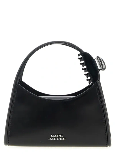 Marc Jacobs Glam Claw Clip Leather Crossbody Bag In Black