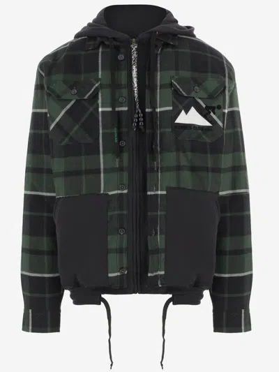 Après Surf Cotton Blend Jacket With Back Print In Green
