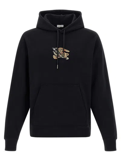 Burberry Simon Hoodie With Front Pocket And Hood In Black
