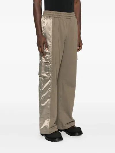 Feng Chen Wang Satin-panel Cargo Pants In Neutral