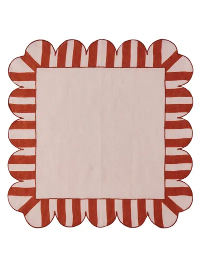 Misette Scalloped-edge Striped Napkins (set Of Four) In Multi