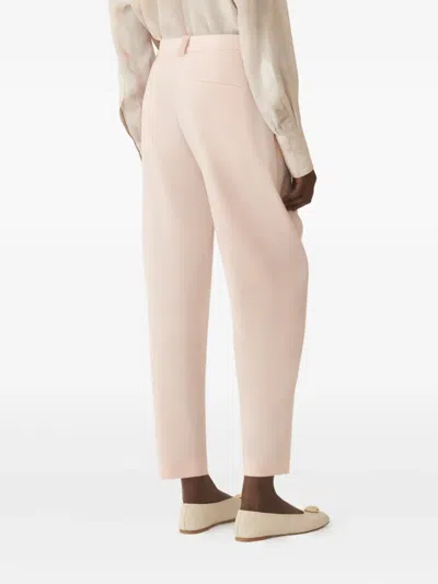 Fabiana Filippi Wool-blend Pants In Pink