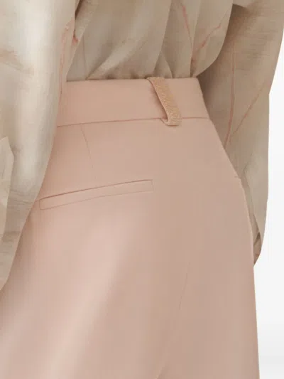 Fabiana Filippi Wool-blend Pants In Pink