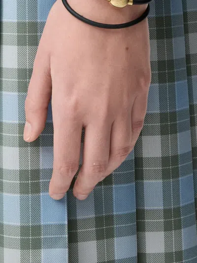 Loewe Women Pebble Leather Bracelet In Black