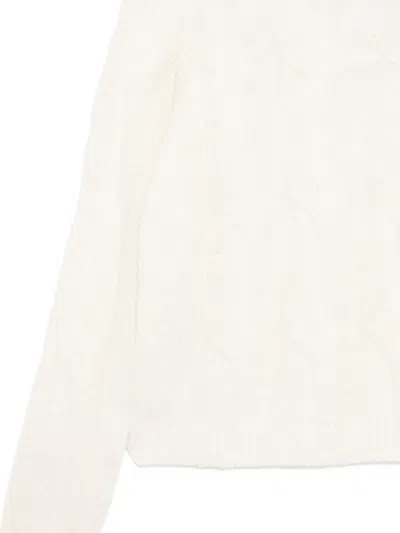 Liu •jo Cable-knit Cropped Sweater In Neutral
