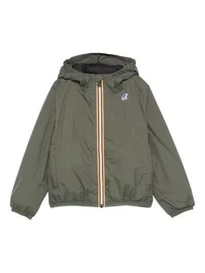 K-way Jack St Warm Reversible Jacket For Kids In Green