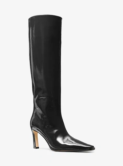 Michael Kors Darrah Patent Leather Boot In Black