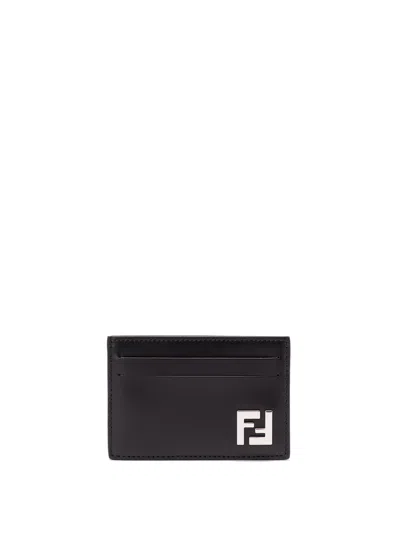 Fendi Slim Squared Ff Card Holder In Multi