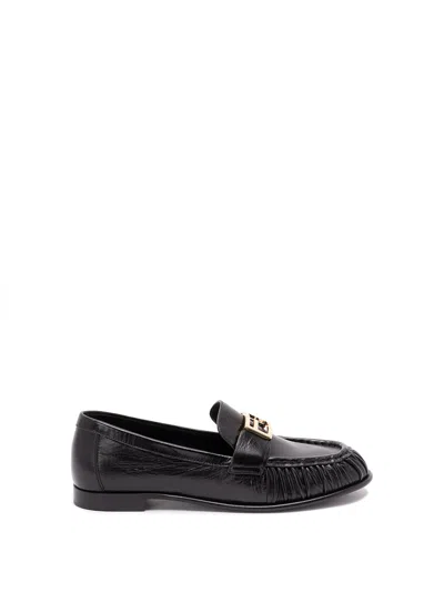 Fendi Nappa Leather Baguette Loafers Fringe Detail In Multi