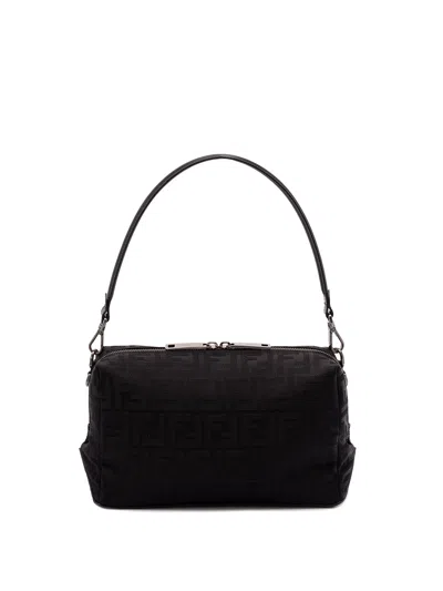 Fendi Men Lui Nylon Messenger Bag In Black