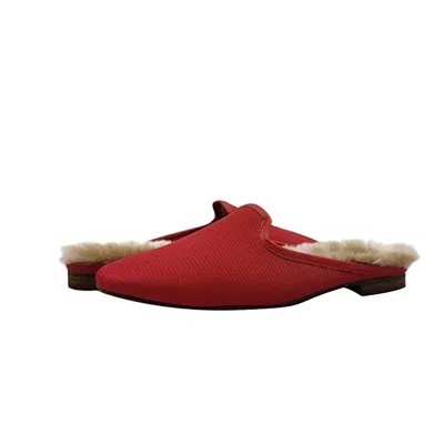 Faryl By Farylrobin Moka Flats Red Square Toe Comfort Slip On Jobb138 In Red